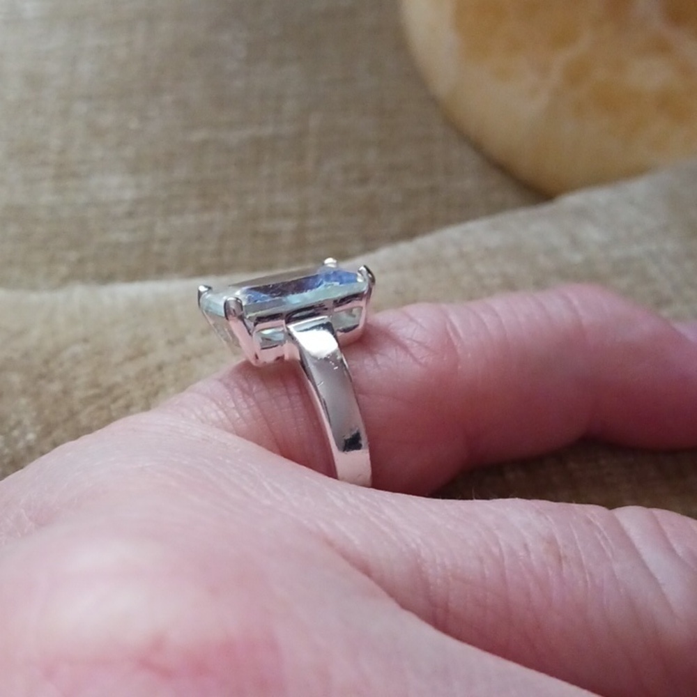 Rhinestone Silver Ring - Picture 9 of 11